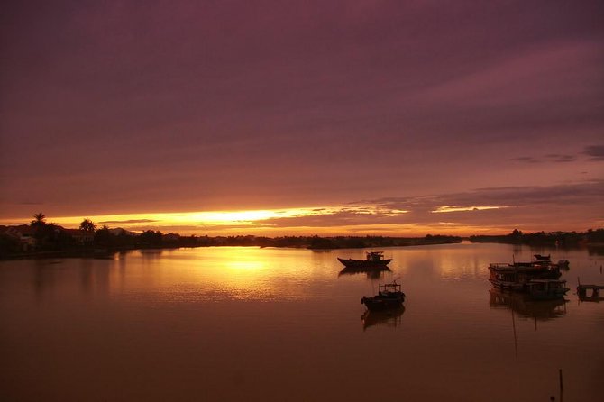 Amazing My Son Sunset Deluxe Small Group tour - The Thu Bon River boat cruise and banh mi on board