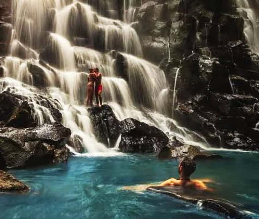 Bali: Blue Lagoon Snorkeling & Waterfall Tour with Lunch - Kanto Lampo Waterfall: the photo walk and cool reward