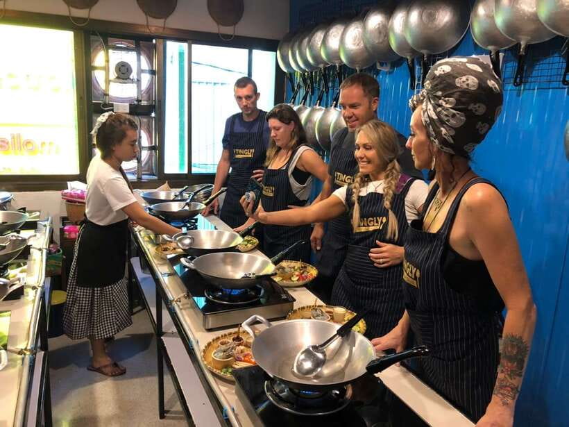 Bangkok: Tingly Thai Cooking School Half-Day Cooking Class - Meeting Tingly Thai: where you start cooking, not watching