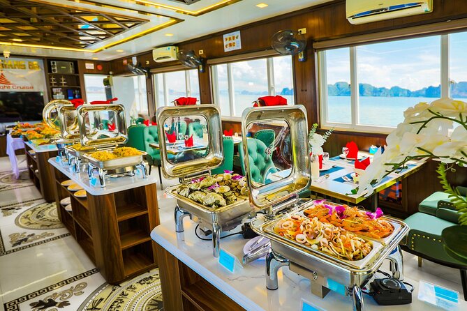 Best seller Halong Bay Day Cruise - Sunlight Travel touches: lunch, guide, towel, and the listed sunset party
