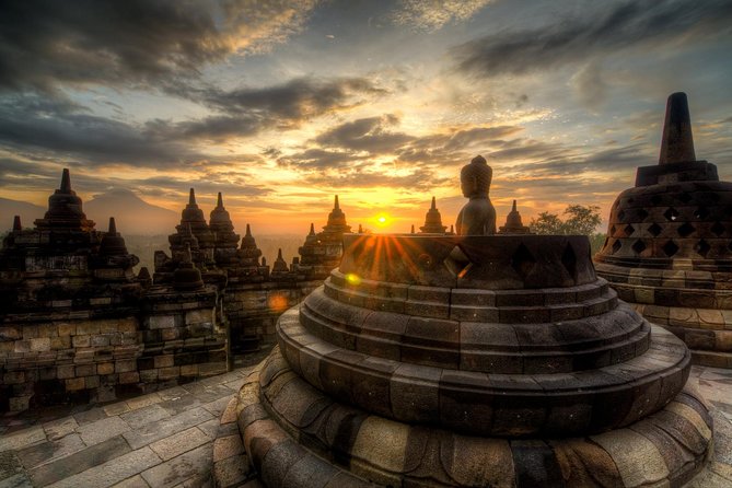 Borobudur Sunrise from setumbu Hill , Merapi Volcano & Prambanan Full Day Tour - Entering Borobudur with the top-climb ticket included