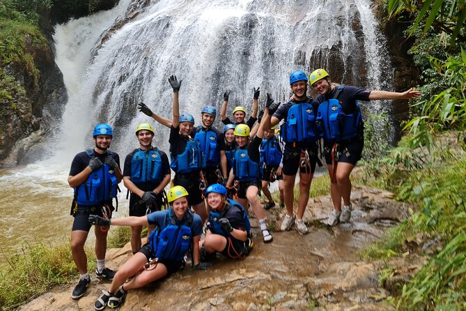 Canyoning Tour in Dalat Viet Nam - Tyrolean traverse: when the canyon gets wider