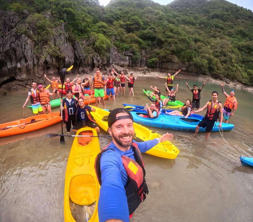 Cat Ba: Lan Ha, HaLong bay full day- biking, kayaking, lunch - Lan Ha Bay caves: kayaking if it’s running, bamboo boats if it isn’t