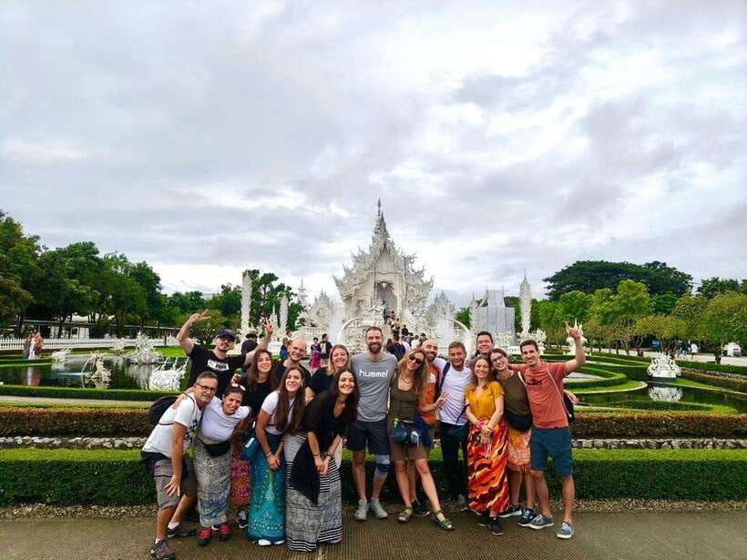 Chiang Rai: Iconic Temples & 7 Major Sites—River View Buffet - White Temple to Blue Tiger Temple: two temple styles, one route