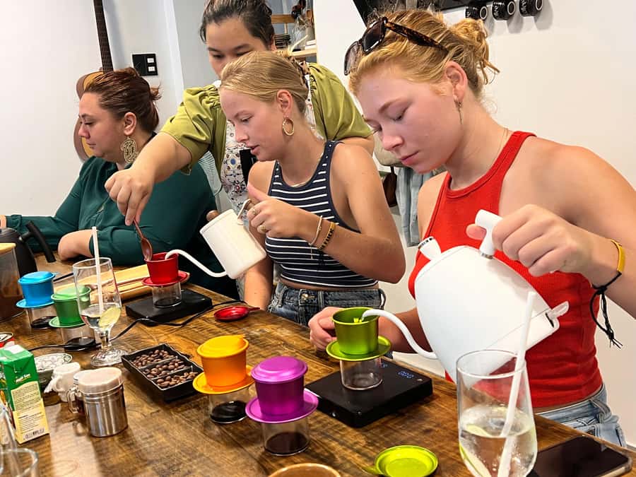 Egg coffee & Course on 4 traditional types of Viet coffee - The 2-hour flow: history, drip technique, then four finished coffees