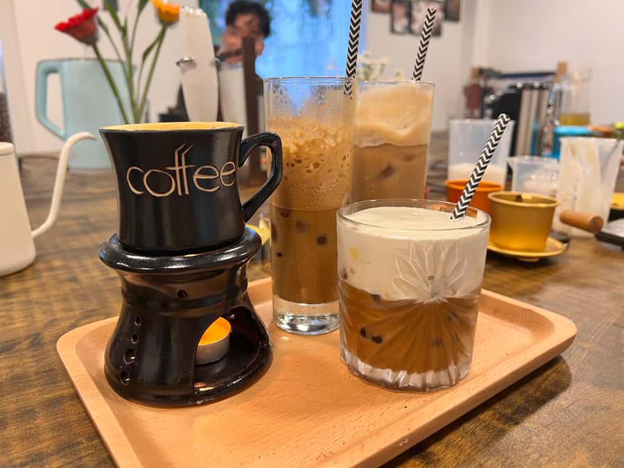 Egg coffee & Course on 4 traditional types of Viet coffee - Egg coffee, condensed milk, sea salt, coconut: what you’re training your palate to notice