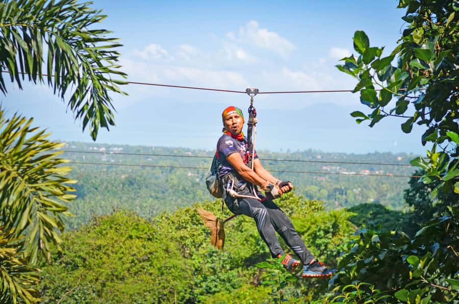 From Koh Samui: Tree Bridge Zipline and Café Experience - The zipline loop: eight cables across the canopy