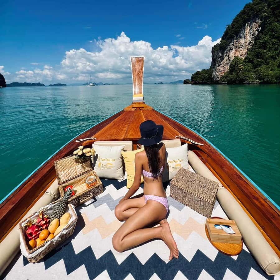 From Krabi : Private Luxury Longtail Boat - Krabi by long-tail boat, with private “day-plan” comfort