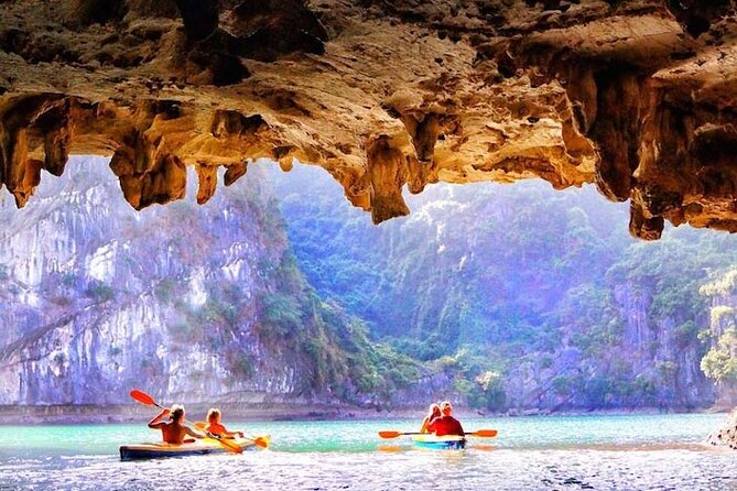 Halong Bay Day Tour By Diamond Era Cruise,Titop,Sung Sot & kayak - Titop Island: swimming and mountain views, with tight time math