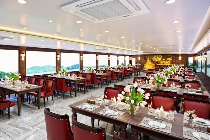 Halong Bay Day Tour By Diamond Era Cruise,Titop,Sung Sot & kayak - Onboard sunset party, tea and cakes, and the return-cruise mood