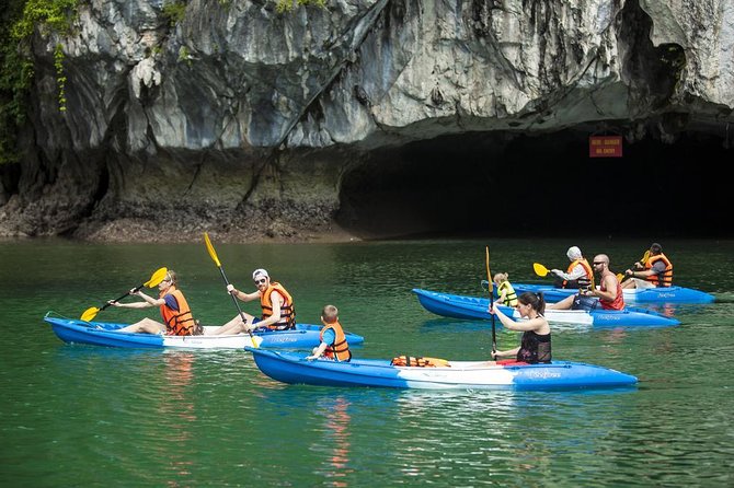 Halong Bay Day Tour With Titop Island, Cave, Kayak & Lunch - Boarding at Tuan Chau: what the cruise day feels like