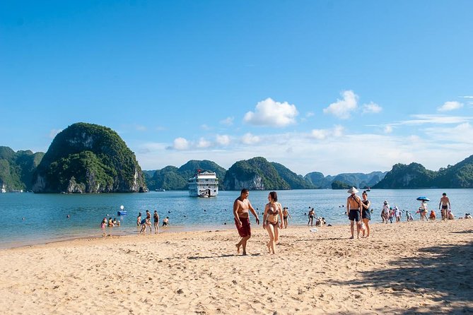 Halong Bay Day Tour With Titop Island, Cave, Kayak & Lunch - Sunset party timing and getting photos on the way back