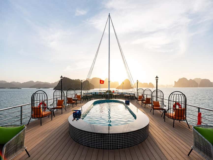 Halong Bay: Luxury Day Cruise w/ Pool, Kayak, Free Transfer - Key things to know before you go