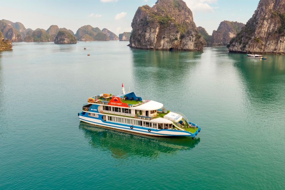 Halong Bay: Luxury Day Cruise with Buffet, Kayak, Swim - Sunset Party On The Return: Music, Dancing, Wine, Tea, Cakes