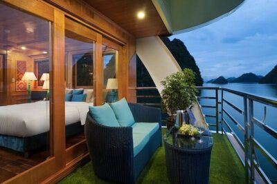 Halong Milalux 5 Star Cruise 2d1n,All inclusive,transfer - Hanoi pickup to Tuan Chau: organized, but start early