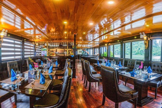 Halong Milalux 5 Star Cruise 2d1n,All inclusive,transfer - Halong Bay late afternoon and Lan Ha night: meals, happy hour, and optional pampering