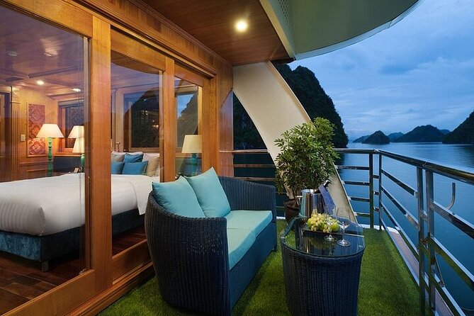 Halong Milalux 5 Star Cruise 2d1n,All inclusive,transfer - Hanoi pickup to Tuan Chau: organized, but start early