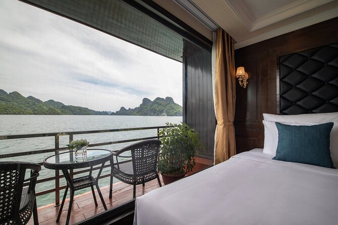 Halong Pandora 5 Star Cruise 2D1N-All Inclusive, cave, transfer - Your cabin: private balcony comfort, and the reality check