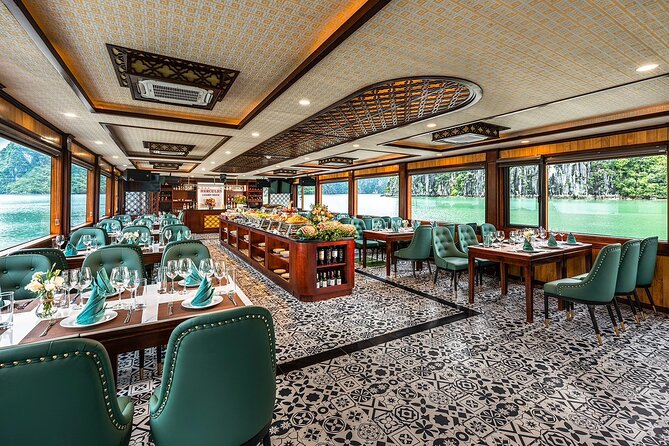 Hercules Grand Day Cruise Tour, Sung Sot Cave,Titop, Luon Cave - Lunch on board: seafood, Vietnamese dishes, and vegetarian options