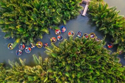 Hoi An: Coconut Basket Boat Ride in the Coconut Forest - The River Flow: Paddling, Crab Fishing, and Watching Net Fishing