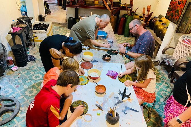 Incense Village, Hat Making & Lacquer Artisan Small Group Hanoi - Ha Thai lacquer painting: where patience shows up in the details