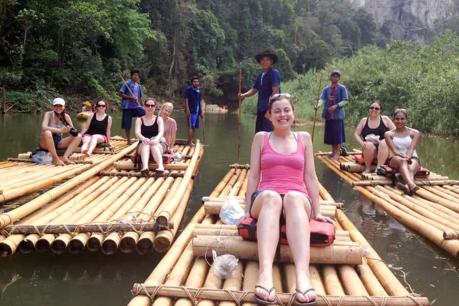 Khao Lak: Khao Sok Bamboo Rafting and Elephant Bathing Trip - Bamboo coffee at a limestone cave stop: a souvenir you actually use