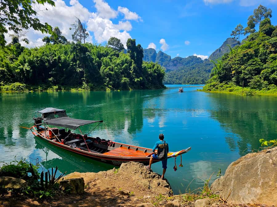 Khao Sok: Private Longtail Boat Tour at Cheow Lan Lake - Getting there: meeting point, identification, and hotel pickup limits