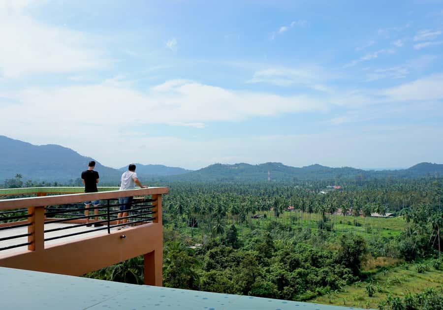 Koh Samui: 4x4 Off Road Island Safari Tour Including Lunch - Up the Mountain in the 4x4: Wat Teepangkorn and the Golden Buddha