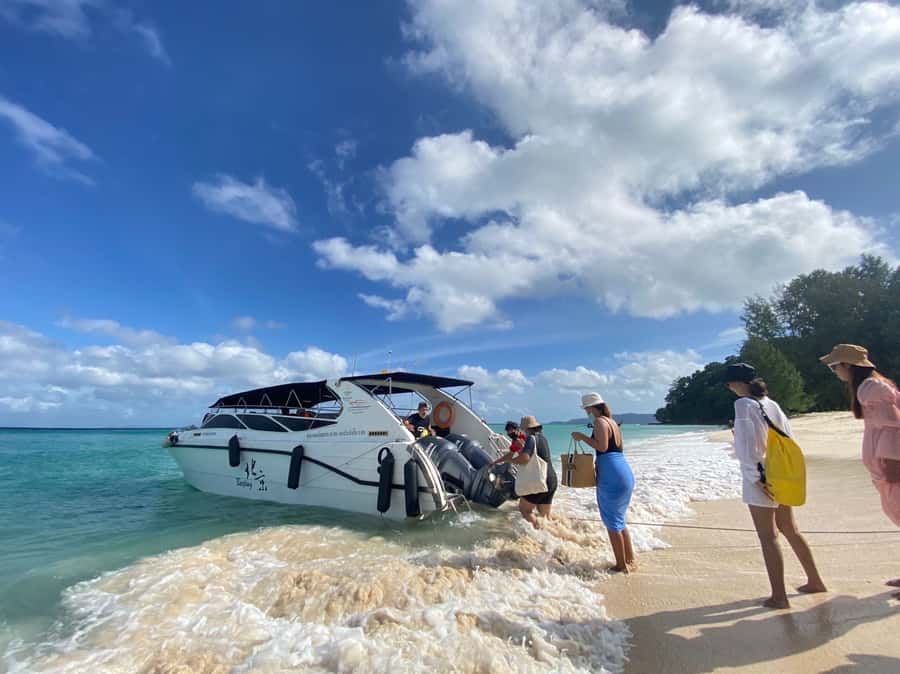 Krabi: Phi Phi Island Sunset Maya Bay and Four Islands Tour - Monkey Beach: Your First Real Water Stop