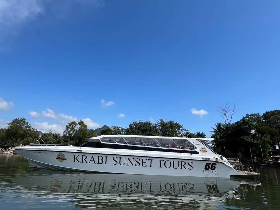 Krabi: Phi Phi Island Sunset Maya Bay and Four Islands Tour - Getting to the Boat: Krabi Pickup and a 60-Seat Speedboat