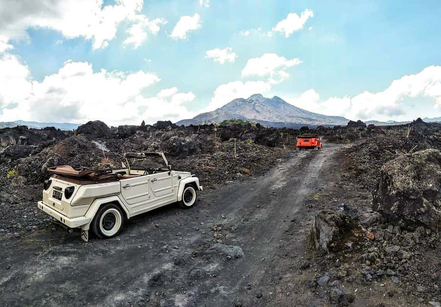 Mount Batur: Private Volkswagen Volcano Safari - Monkeys, lava dunes, and walking on real rock