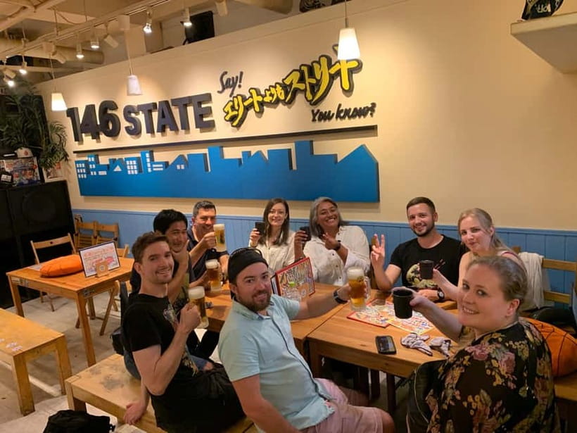 Osaka: Namba Pub Bar Crawl with a Local Guide - American Village finish: whiskey tasting and that rooftop-style vibe