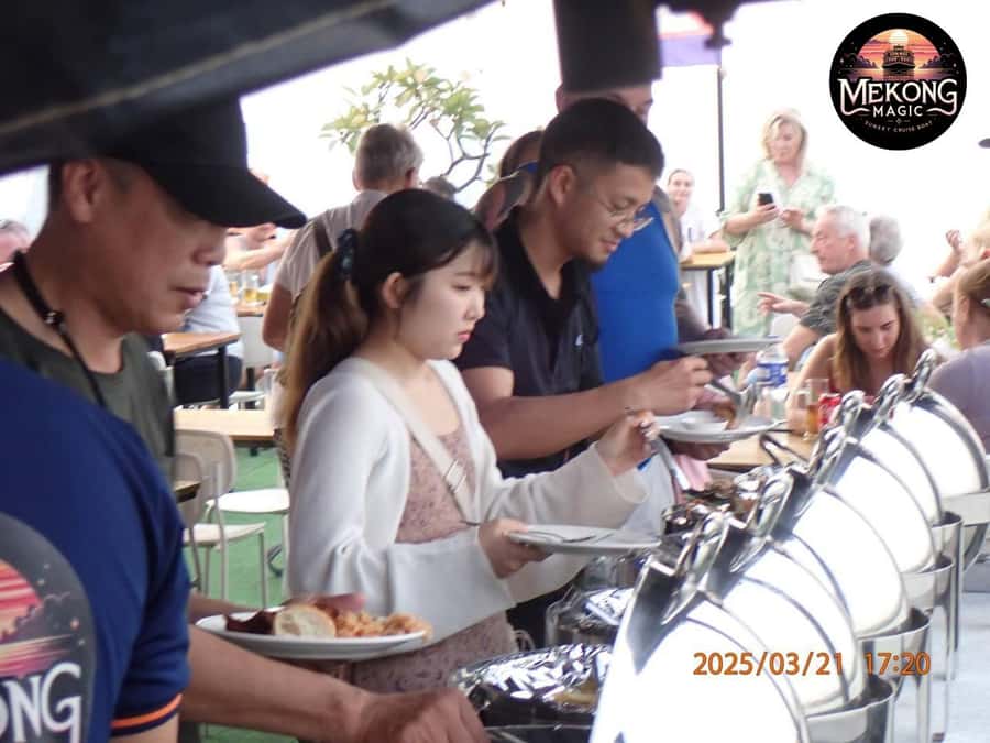 Phnom Penh: Sunset Cruise with Unlimited Beers & BBQ Buffet - The onboard vibe: beer flowing, staff present, and a bathroom you’ll be glad exists