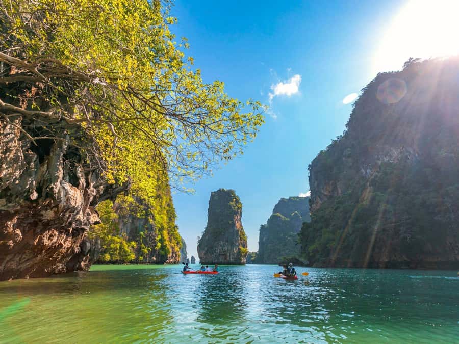 Phuket: 7 Wonders of Phang Nga Bay 6-Islands Tour - Hong Island canoeing: limestone caves you glide through