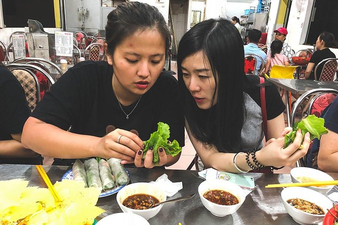 Saigon Afternoon Unseen Street Food by Scooter |Opt: Ao Dai Rider - Stop 3: Banh xeo with wild vegetables at a local restaurant