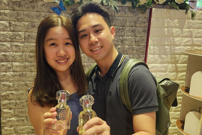 Scentopia Orchid Perfume Making (100ml) at Sentosa, Singapore - Mixing orchid oils into a signature scent you can wear