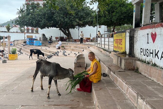 Spiritual City Walking Tour-THE Pushkar Route - Stop 6: Pushkar Lake and Brahma Ghat prayers