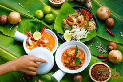 Thai Cooking Class | Since 2012 | Farm to Table - Cooking four Thai recipes, plus curry paste, coconut cream, and herbal drinks