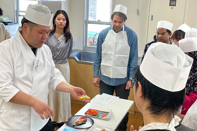 Tokyo Sushi Making Class in Tsukiji with Professional Chef - Language Support: English Host Plus Sushi Master