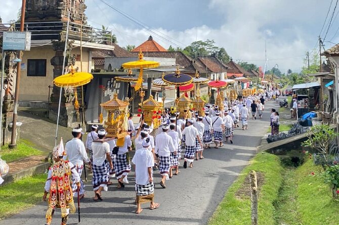 Ubud: Downhill Cycling with Volcano, Rice Terraces and Meal - Getting around: air-conditioned transport and bike support