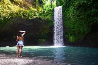 Ubud Top Attractions: Waterfalls, Temples and Rice Terraces - Stop 2: Tibumana Waterfall, Stairs, and the Swim Moment